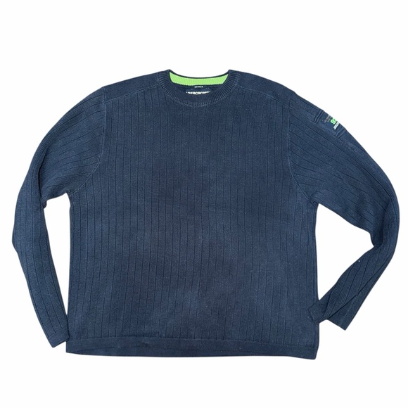 Abercrombie & Fitch Men’s Ribbed Knit Sweater XL Y2K Blue - Picture 2 of 5